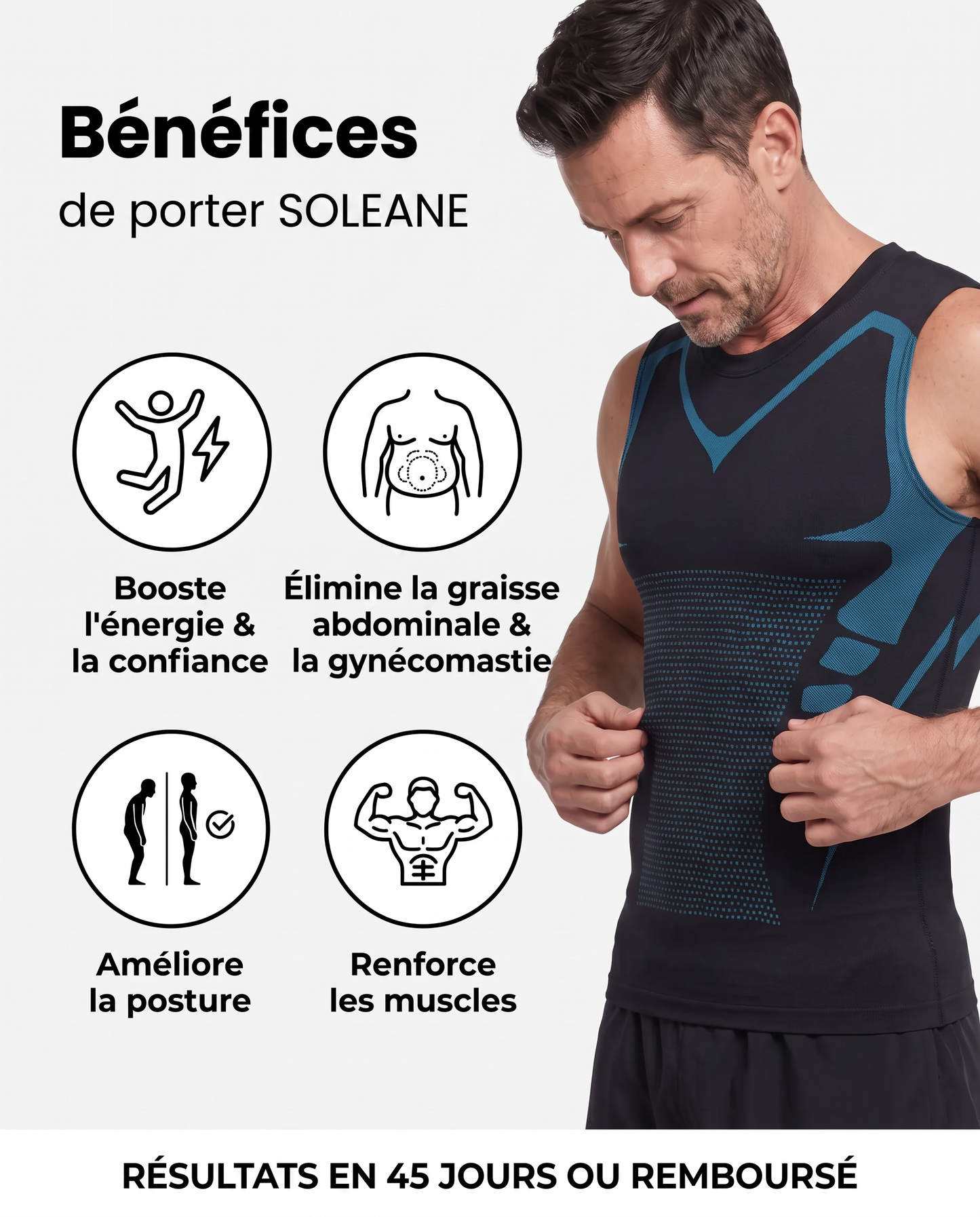 Votre chemise tombe droite. Dès ce matin.